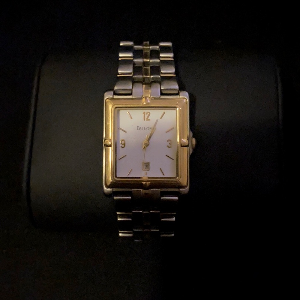 Bulova gold and silver two tone watch